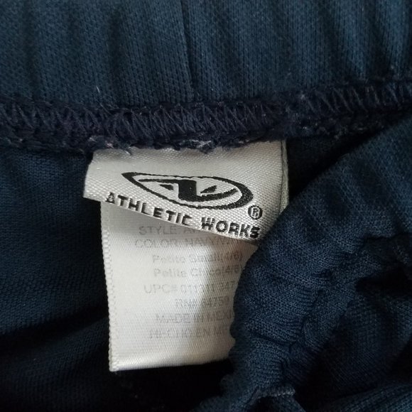 Vintage ATHLETIC WORKS Navy Classic Track Pants Elastic waist - Picture 7 of 8